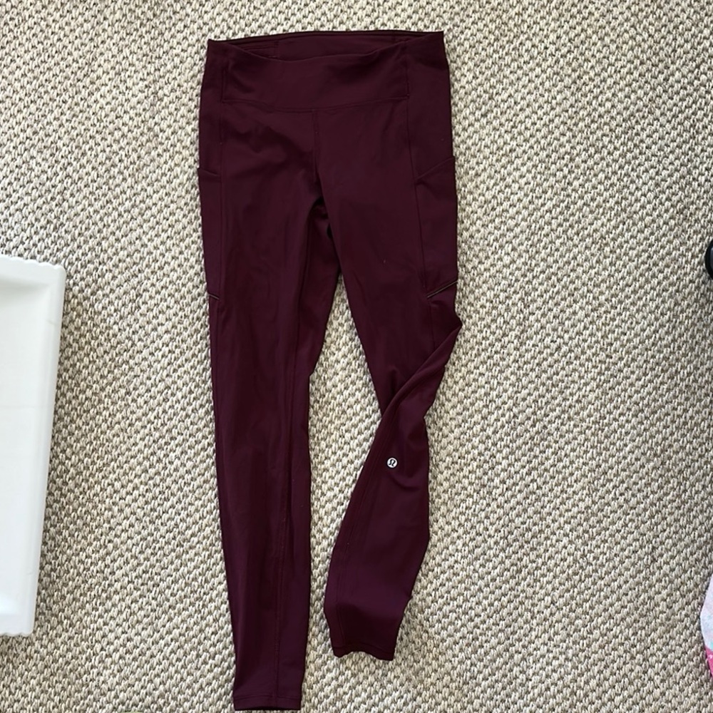 Lululemon Burgundy Leggings